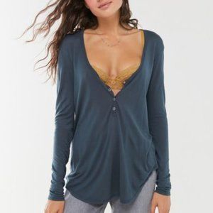 Truly Madly Deeply Snap Button Henley Top